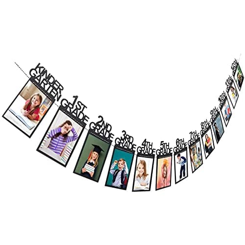 Graduation Photo Banner for Party Decoration, Including Kindergarten to 12th Grade Picture Banner Middle High School College Graduation Party Supplies - Image 1