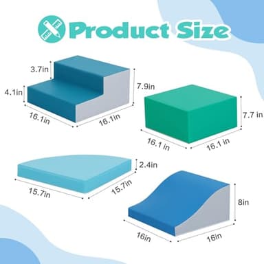 TODIBY 4-Pieces Climbing Toys for Toddlers: PU Leather - Soft Play Climbing for Toddlers - Foam Climbing Blocks for Crawling and Sliding Indoor Playground for Kids - Image 2