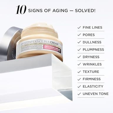 IT Cosmetics Confidence in a Cream - Hydrating & Anti Aging Face Moisturizer, Visibly Reduces Fine Lines & Wrinkles, Up To 48H Hydration, Repairs Skin Barrier, Squalane & Ceramides - 2 fl oz - Image 5