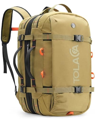 Tolaccea Travel Laptop Backpack, Large Carry on Backpack Flight Approved Convertible Duffle Luggage Bag Daypack Work Business Rucksack Fits 16" Laptop for Men Women 3 Carrying Ways, 40L-50L Expandable - Image 1