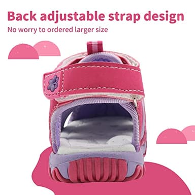 Apakowa Kid's Girl's Soft Sole Close Toe Sport Beach Sandals (Toddler/Little Kid) - Image 4