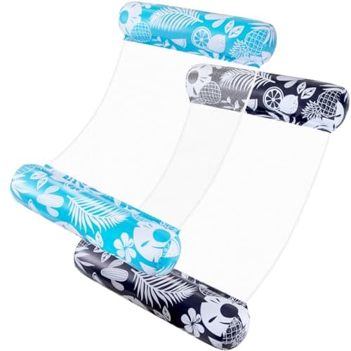 Pool Floats - 2 Pack Pool Floats Adult Size 4-in-1 Pool Floaties Hammock, Swimming Pool Water Hammock Lounge, Thick PVC Material - Image 1