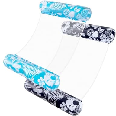 Pool Floats - 2 Pack Pool Floats Adult Size 4-in-1 Pool Floaties Hammock, Swimming Pool Water Hammock Lounge, Thick PVC Material - Image 1