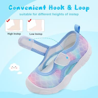 L-RUN Sandals for Toddler Boys Closed Toe Sports Sandals for Kids Barefoot Toddler Sandals Wide Toe Pink 6 Toddler - Image 4