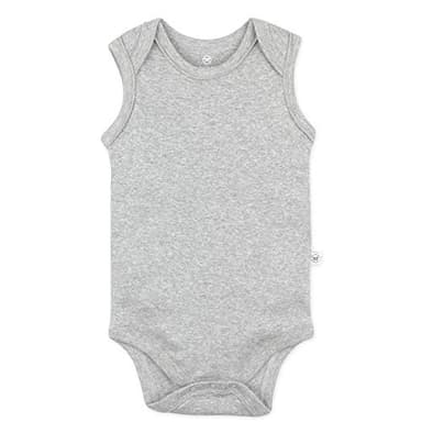 HonestBaby Sleeveless Bodysuits One-piece 100% Organic Cotton for Baby Boys, Girls, Unisex, Gray Ombre, 18 Months - Image 5