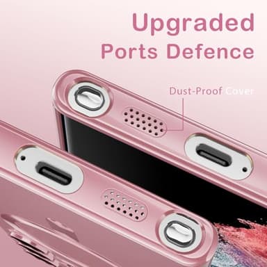 Amzfield Magnetic for Samsung Galaxy S22 Ultra Case for Women Men Girls [Compatible with MagSafe] [Camera Lens Protector] Matte Cute Slim Soft Silicone Bumper Shockproof Metallic Phone Case, Pink - Image 7