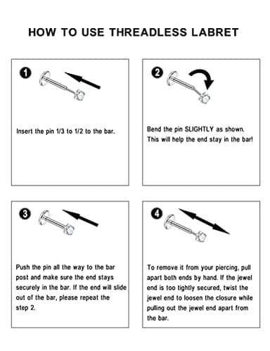 FANSING 1.5mm January Birthstone Threadless Nose Rings 16g 10mm Post Flat Back Earrings Push Pin Surgical Steel Labret Studs for Helix Cartilage Tragus Rook Earlobe Lip Piercings - Image 2