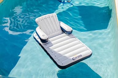 Corona Adirondack Pool Chair Float - Back, Leg, & Arm Rests, and Cup Holder - Pool Floating Chair for Adults - Image 5