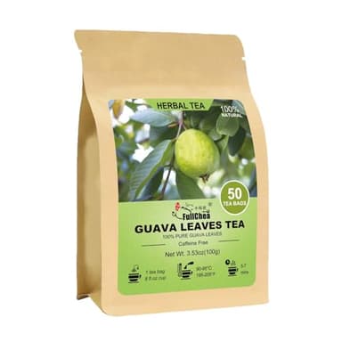 FullChea - Guava Leaves Tea Bags, 50 Teabags - Hojas De Guayaba, Premium Guava Leaf Tea - Non-GMO - Caffeine-free - Boost Immunity & Rich in Antioxidants - Image 1