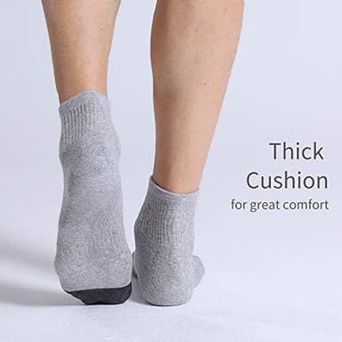 FITRELL 6 Pack Men's Athletic Ankle Socks Cushioned Sports Running Socks 7-9/9-12/12-15 - Image 7