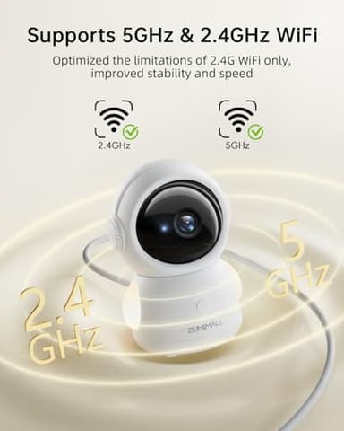 ZUMIMALL Security Camera Indoor, 5G/2.4G WiFi Baby Monitor with Camera and Audio, 2K Wired Pet Cameras for Home Security, One-Click Call, Auto Tracking, Cry/PIR/AI Detection, Alexa/ONVIF/Cloud - Image 4