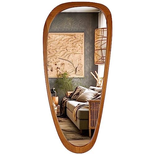 WallBeyond Asymmetrical Mirror, Irregular Mirror Full Length, Boho Wall Mirrors Decorative for Bedroom Living Room Entryway Hall, Mid Century Modern Decor 48" H x 22" W - Image 1