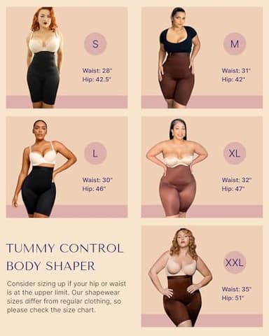 SHAPELLX Butt Lifting Shapewear Body Shaper Tummy Control Butt Lifter High Waisted Body Shaper Shorts Shapewear for Women Tummy Control Slip Shorts Higher Power Shorts (Beige, Large) - Image 6