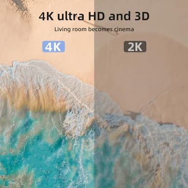 looyotul 4k Hdmi Cable 40ft Ultra High Speed HDMI 2.0 Cable 4K@60Hz 18gbps Gold Plated Connector 3D ARC Ethernet HDMI Cord for HDTV Monitor Laptop Roku TV Xbox PS4/PS5(Silvery) ﻿ - Image 5