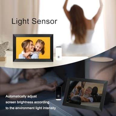 Anna Bella Digital Picture Frame 10.1 Inch IPS HD Touch Screen WiFi Smart Digital Photo Frame with 32GB Storage, Auto-Rotate, Easy Setup to Share Photos or Videos Remotely via AiMOR APP Black - Image 7