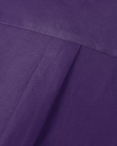 Alimens & Gentle Men's Short Sleeve Oxford Shirt Regular Fit Button Down Collar Shirts with Pocket Dark Purple - Image 3