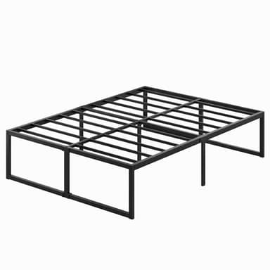 Lutown-Teen 18 Inch California King Bed Frames Sturdy Mattress Foundation, Heavy Duty Metal Cal King Platform with Steel Slats Support No Box Spring Needed, Noise Free, Easy Assembly, Black - Image 9