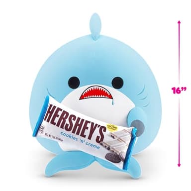 Snackles Series 2 Shark & Hershey (Cookies n Cream) 16 Inch Plush by ZURU, Ultra Soft Plush, Collectible Plush with Real Licensed Brands, Stuffed Animal, Giftable - Image 7