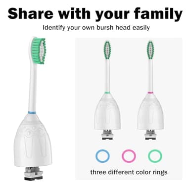 Toothbrush Heads for Philips Sonicare Replacement Brush Heads Medium Soft Dupont Bristles Electric Toothbrush Replacement Heads Fit E-Series Essence Xtreme Elite Advance and CleanCare, 6 Pack - Image 3