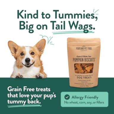 Portland Pet Food Company Pumpkin Dog Treats Healthy Biscuits for Small Medium & Large Dogs - Grain-Free, Human-Grade, All Natural Cookies, Snacks & Puppy Training Treats - Made in The USA - 5 oz - Image 4