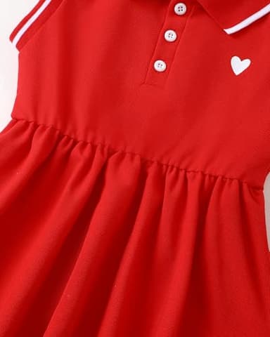 Little Baby Girl Clothes Girl Summer Toddler Outfits Sleeveless Sporty Ruffle Dress Shirt with Shoulder Bag Playwear Sundress 5T 6T Girls Clothes Red - Image 5