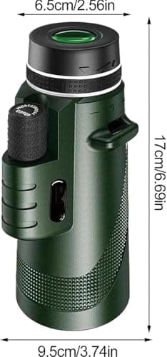 Stscope360 Monocular, STS Scope 360 with Smartphone Adapter Tripod Hand Strap, Stethoscope 360 Monocular Suitable for Bird Watching Hunting Hiking Camping (Green, 80x100) - Image 5