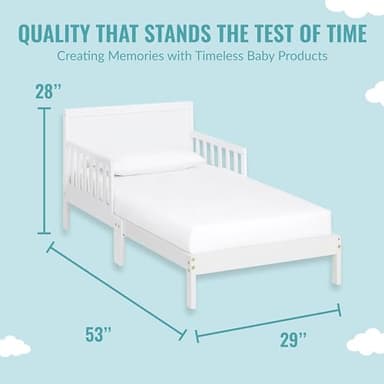 Dream On Me 648-WHT Brookside Toddler Bed, 53lx29bx28h inches, White - Image 2
