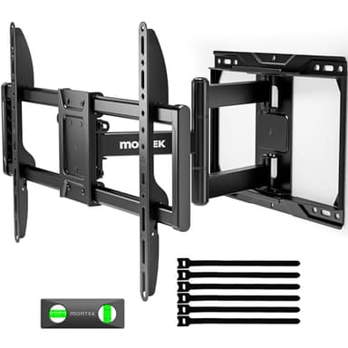 monTEK Full Motion TV Wall Mount for 37-84 Inch TVs, TV Mount Bracket with Articulating Arms, Tool-Free Tilt & Swivel, Extension, Max VESA 600x400mm, Fits 12“/16" Wood Studs, Up to 110lbs, 4X Tested - Image 1
