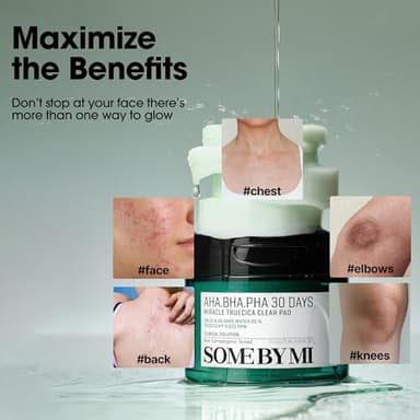 SOME BY MI AHA BHA PHA 30 Days Miracle Truecica Clear Pad – 70 Pads – Korean Exfoliating Centella Face Toner Pads – Gently Clears Impurities, Refines Pores & Smooths Skin Texture – Korean Skin Care - Image 9