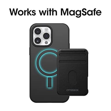 OtterBox iPhone 14 Pro Max (ONLY) Symmetry Series+ Case - Black, Ultra-Sleek, Snaps to MagSafe, Raised Edges Protect Camera & Screen - Image 3