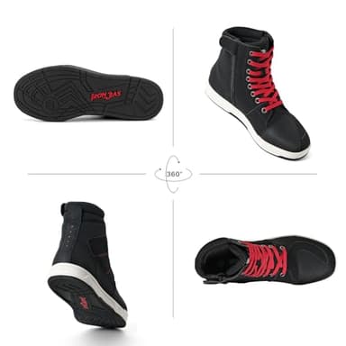 BORLENI Motorcycle Riding Shoes Road Street Motocross Protective Boots for Men, Casual Breathable Powersports Shoes - Image 8