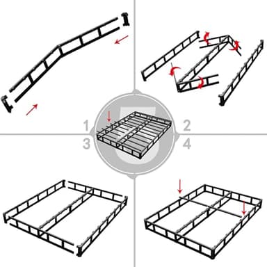 ALDRICH 7 Inch Heavy Duty Metal Box Spring Mattress Foundation 3000lbs Max Weight Capacity/Non-Slip/No Noise/Easy Assembly/Easy Clean Cover,Queen - Image 7