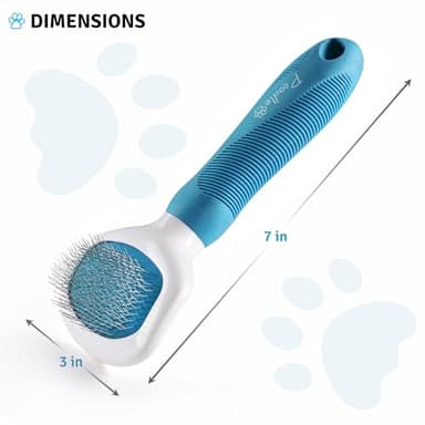 Poodle Pet Slicker Brush - For Dogs, Cats, and Rabbits - Removes Matted Fur, Knots, and Loose Hair - Suitable for Grooming Doodles and Goldendoodles with Short or Long Hair - Image 3