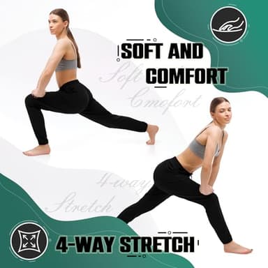 Walifrey Womens Joggers with Pockets, Drawstring Sweatpants Women for Lounging Jogging Gym and Workout Black,1 Pack Black L - Image 4