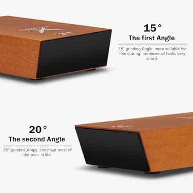 AIERLIAN Knife Sharpener Tool, Rolling Knife Sharpener Kit, Knife Sharpening with Diamonds and Ceramic for Steel of Any Hardness, Kitchen knife Sharpener with 15 & 20 Degree Magnetic Angle(Brown) - Image 4