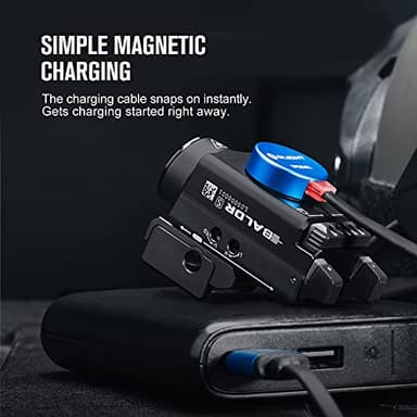 OLIGHT Baldr S 800 Lumens Compact Rail Mount Weaponlight with Green Beam and White LED Combo, Magnetic USB Rechargeable Tactical Flashlight with 1913 or GL Rail, Battery Included (Black) - Image 8
