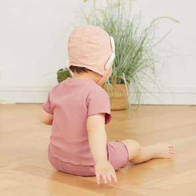 Kupretty 2Pcs Toddlers Baby Girls Summer Clothes Set Ruffle Ribbed Short Sleeves T-Shirt Tops Shorts Comfy Outfits (Pink, 12-18 Months) - Image 3