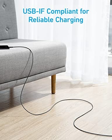 Anker USB A to USB C Cable, Charger Cord (2 Pack, 10FT), for iPhone 17 Series,Samsung Galaxy Note 10/S10+ S10, LG V30 (Black) - Image 3