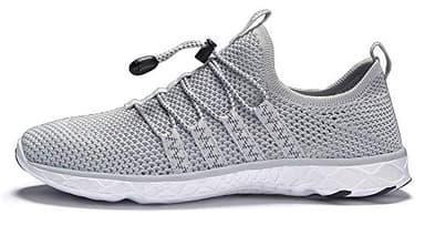 DLGJPA Men's Quick Drying Water Shoes for Beach or Water Sports Lightweight Slip On Walking Shoes LightGray 8.5 - Image 3