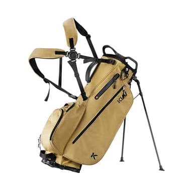 KVV Lightweight Golf Stand Bag with 7 Way Full-Length Dividers, 5 Zippered Pockets, Automatically Adjustable Dual Straps，Elegant Design(Khaki) - Image 6
