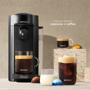 Nespresso VertuoPlus Coffee and Espresso Machine by De'Longhi with Milk Frother, Ink Black - Image 6