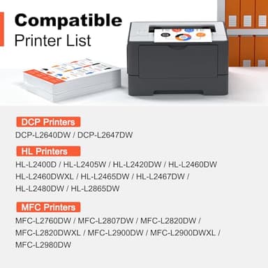 v4ink TN830XL Toner Cartridge Ink for Brother HL-L2460DW Printer Replacement for TN830 XL TN830 TN-830 Toner Set for DCP-L2640DW HL-L2405W HL-L2400D MFC-L2820DW HL-L2480DW Printer, 4PK High Yield - Image 3