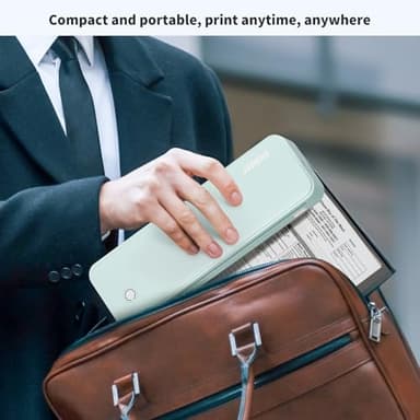 JADENS Portable Printers Wireless for Travel, Thermal Inkless Printer, Support 8.5" X 11" Thermal Paper(Green) - Image 8