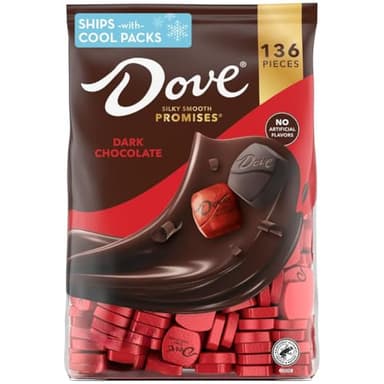 DOVE PROMISES Dark Chocolate Candy, 136 Ct Bulk Bag - Image 1