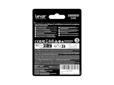 Lexar D40E 128GB Dual USB 3.2 Gen 1 Type-C Jump Drive, USB-C Flash Metal Housing Swivel Design Thumb Drive - Image 10