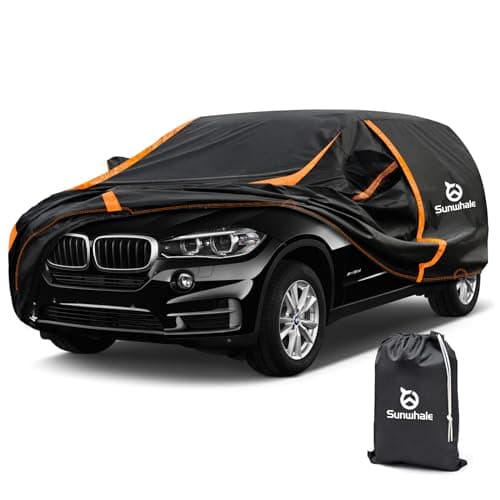 Sunwhale Car Cover Waterproof All Weather for SUV Automobiles UV Protection Snowproof Rain Sun with Door Zipper Full Exterior Outdoor Full Car Cover Universal Fit Up to 187" - Image 1