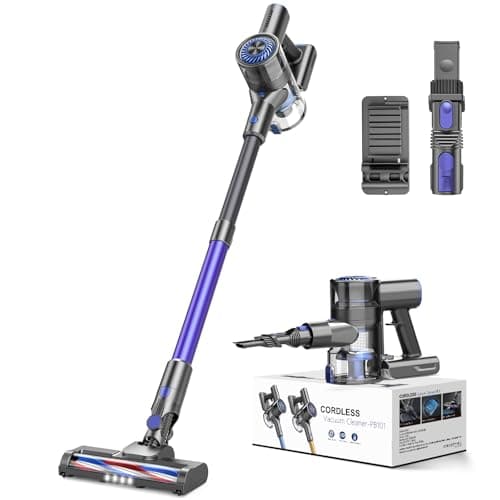 MBTTODF Vacuum Cleaners for Home, Cordless Vacuum Cleaner Powerful Suction with 80000 RPM, Up to 40mins Runtime, Rechargeable, Wall-Mounted, Tangle-Resistant Stick Vacuum for Carpet, Hard Floors