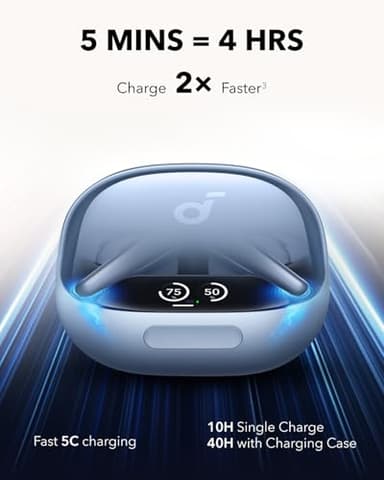 Soundcore Liberty 4 Pro by Anker, Noise Cancelling Wireless Earbuds, 7-Sensor and Real-Time Adaptive Noise Cancelling, 2× Faster Charging, Studio-Level Hi-Fi Music, Clear Calls with 6 Mics and AI - Image 6