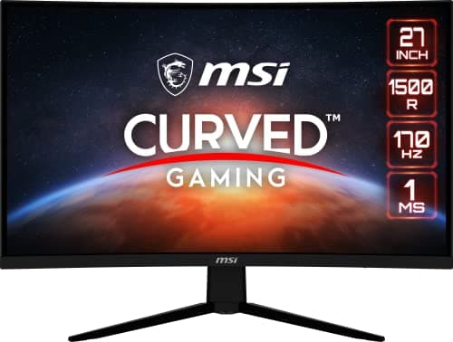 MSI G273CQ, 27" Gaming Monitor, 2560 x 1440 (QHD), VA, 170Hz, FreeSync Premium, HDR Ready, HDMI, Displayport, Tilt, Black - Image 1