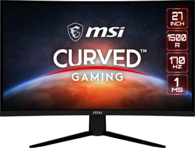 MSI G273CQ, 27" Gaming Monitor, 2560 x 1440 (QHD), VA, 170Hz, FreeSync Premium, HDR Ready, HDMI, Displayport, Tilt, Black - Image 1